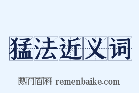 猛法近义词是什么意思的图片